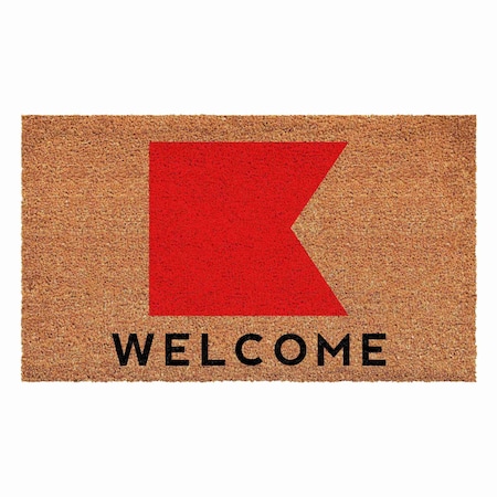 Calloway Mills Personalized Door Mat, Red, Black, Natural, 24 in W x 36 in L 108122436B